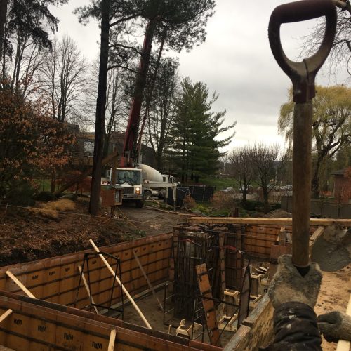 Assembled forms ready to pour