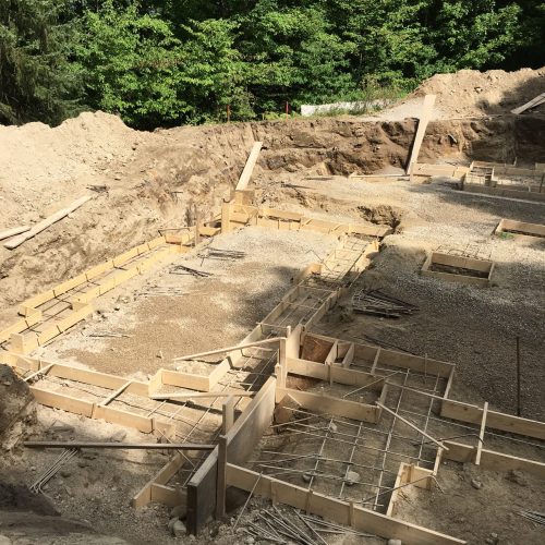 Excavation and footing forming